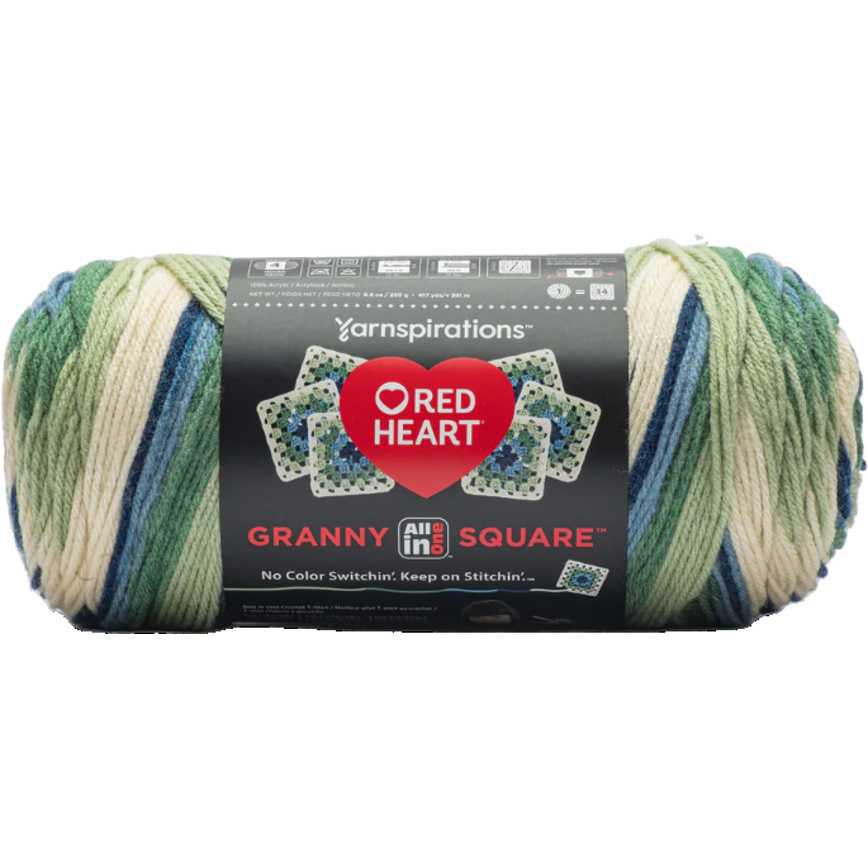 Red Heart All-In-One Granny Square Yarn 8.8 oz. - Image 3