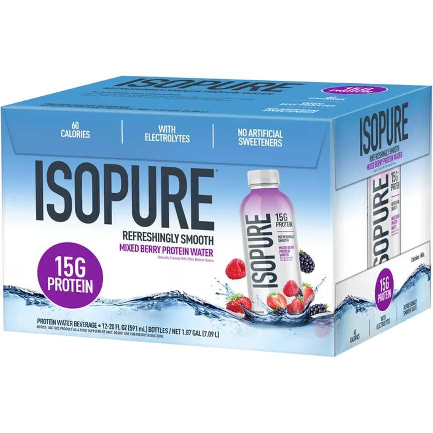 Isopure Mixed Berry Protein Water 12 pk. 20 oz.