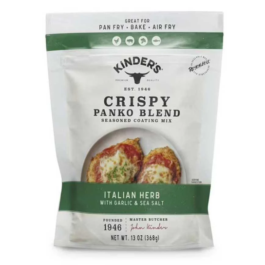 Kinder’s Panko Breadcrumbs Italian Herb + Garlic & Sea Salt 13 oz.
