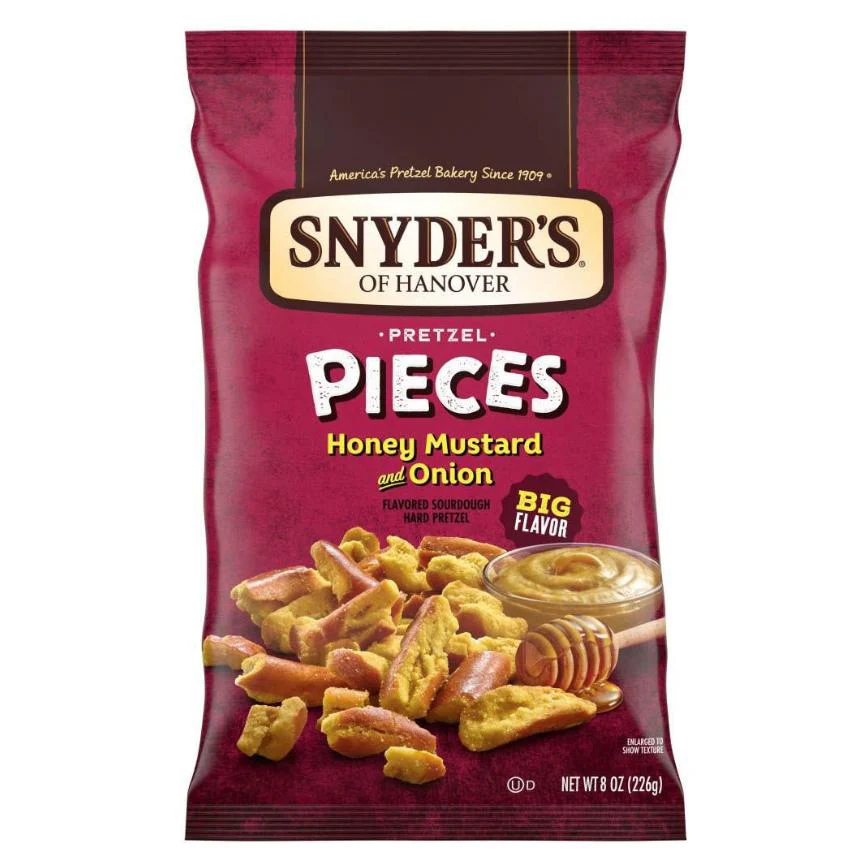 Snyder's of Hanover Flavored Pretzel Pieces Honey Mustard & Onion 8 oz.